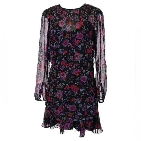NWOT VERONICA BEARD Robin Silk Floral Mini Dress - Picture 1 of 7